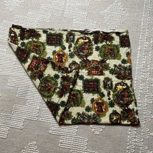 Retro Print Table Cloth Flower Bell Ship Vintage